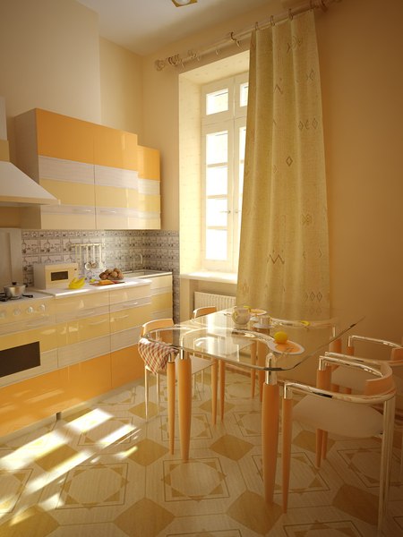 3d model kitchen interior