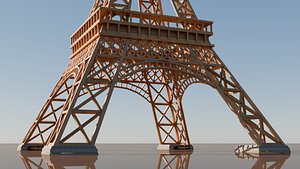 3D Eiffel Tower Paris Detailed 3D Model model