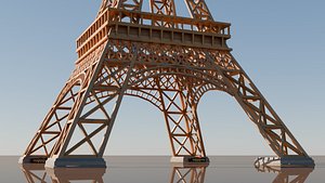 Eiffel Tower Paris Low Poly