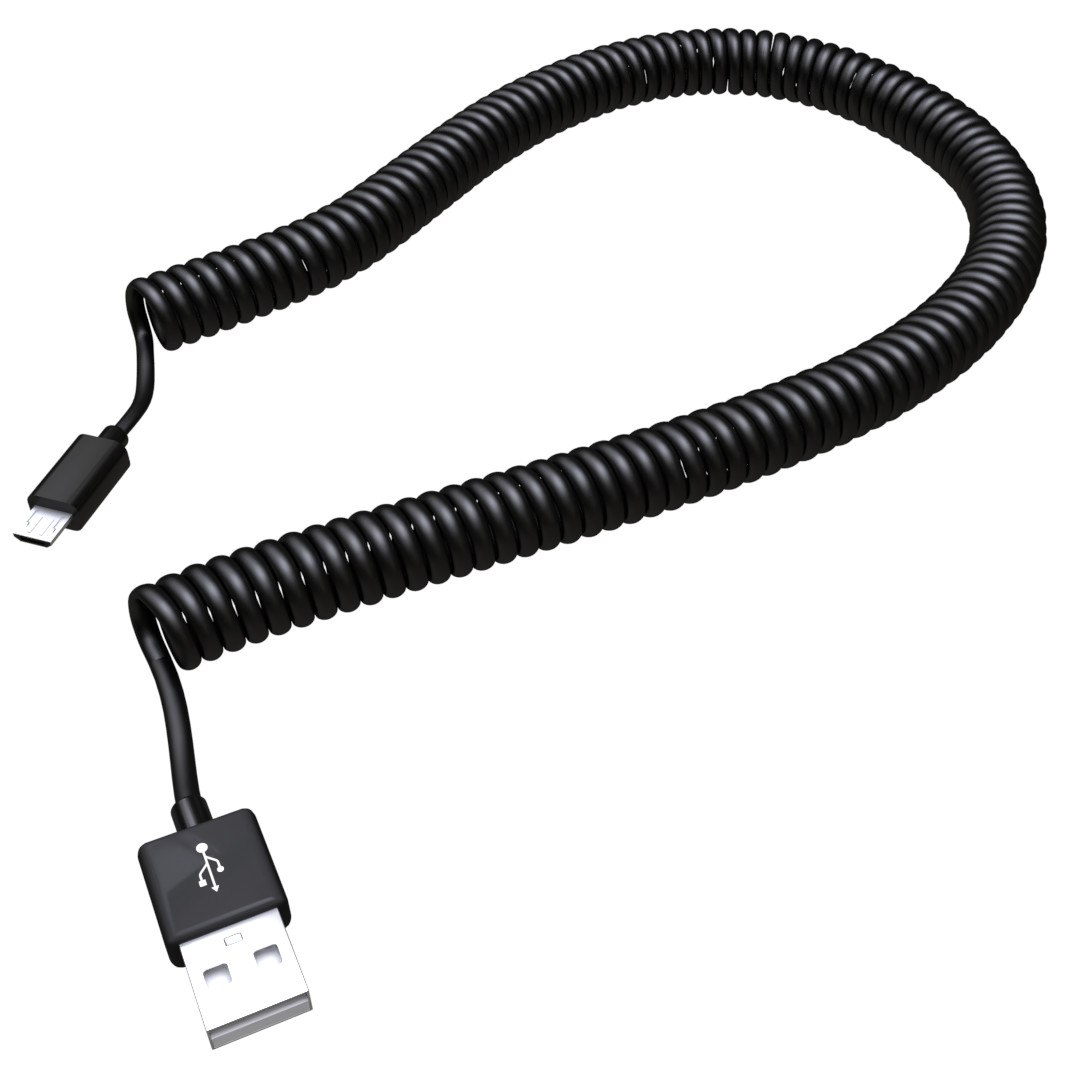 Coiled Usb Cable 3D Model - TurboSquid 1579373