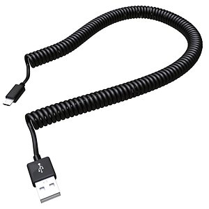 Coiled USB cable