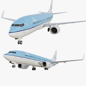 KLM Boeing 737-800 Realistic Jet Airliner Plane