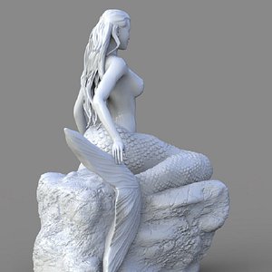 Mermaid Statue 3D model