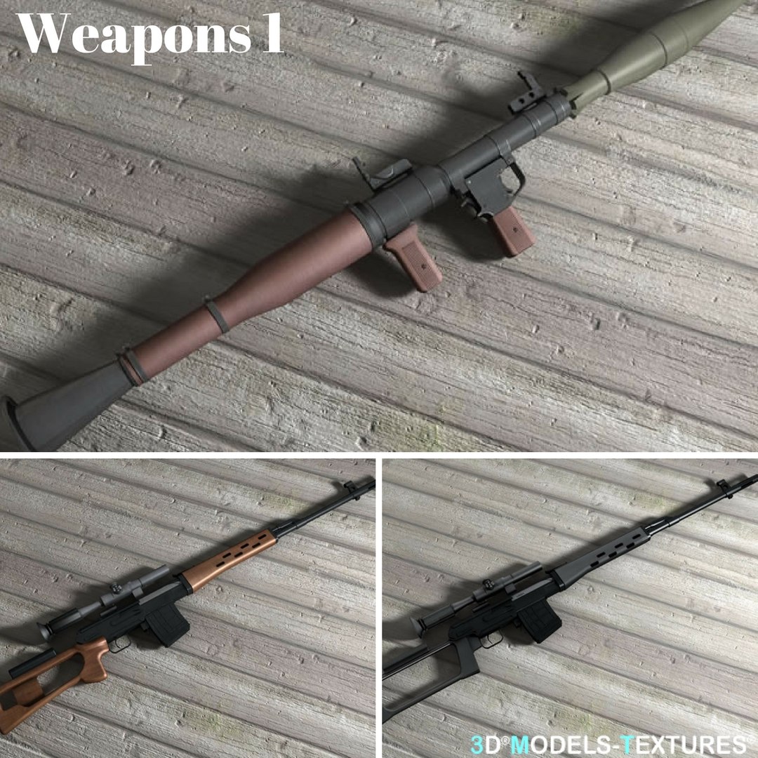 3D weapons 1 model https://p.turbosquid.com/ts-thumb/LQ/6nF9Sa/DWbTRTGM/4/jpg/1506949812/1920x1080/fit_q87/f50dccf8faa5b1d53db340c1481b71a0ce28b79f/4.jpg