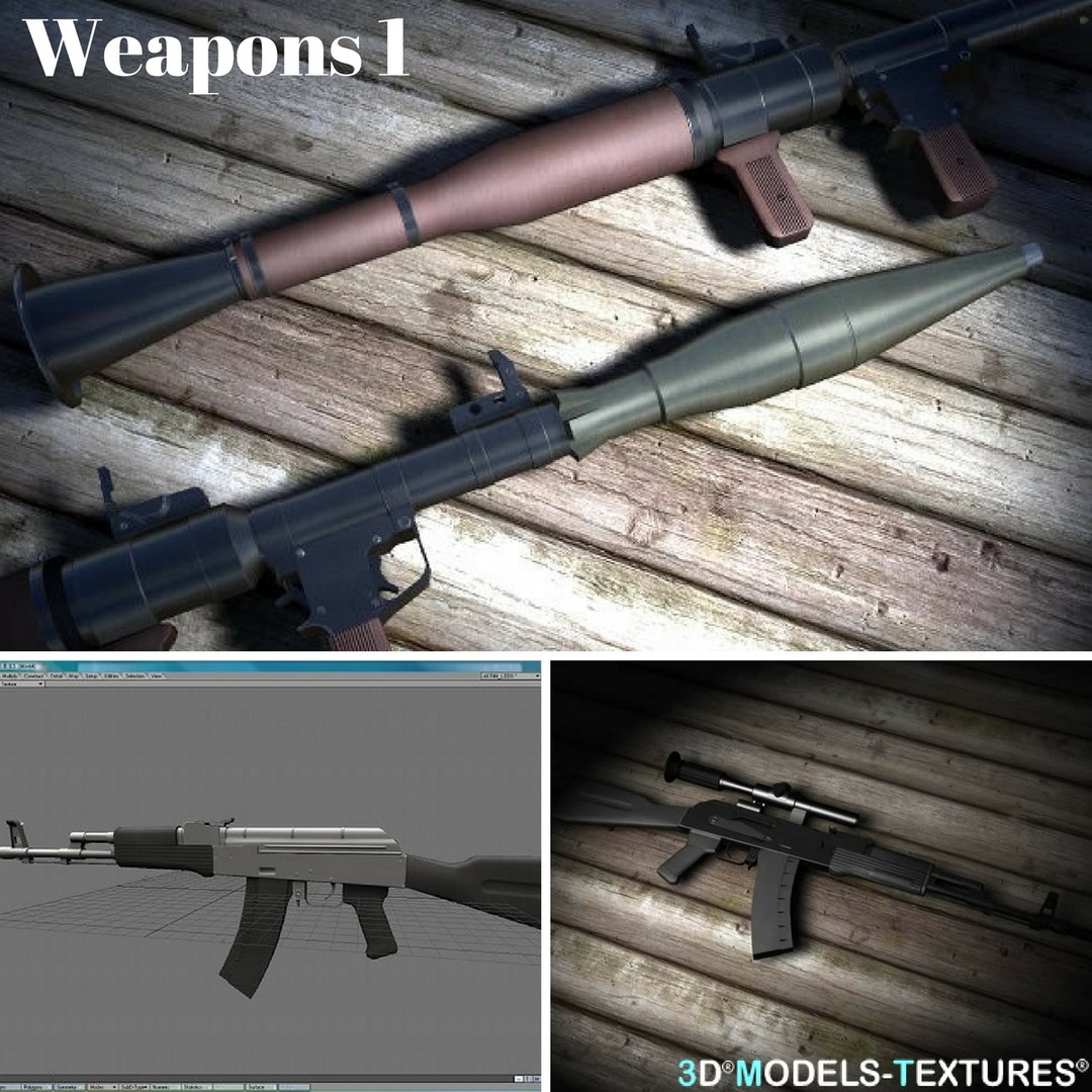 3D Weapons 1 Model - TurboSquid 1209142