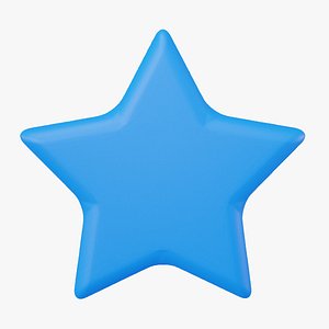 3D Blue Star
