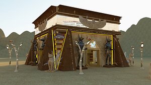 3D model egyptian temple