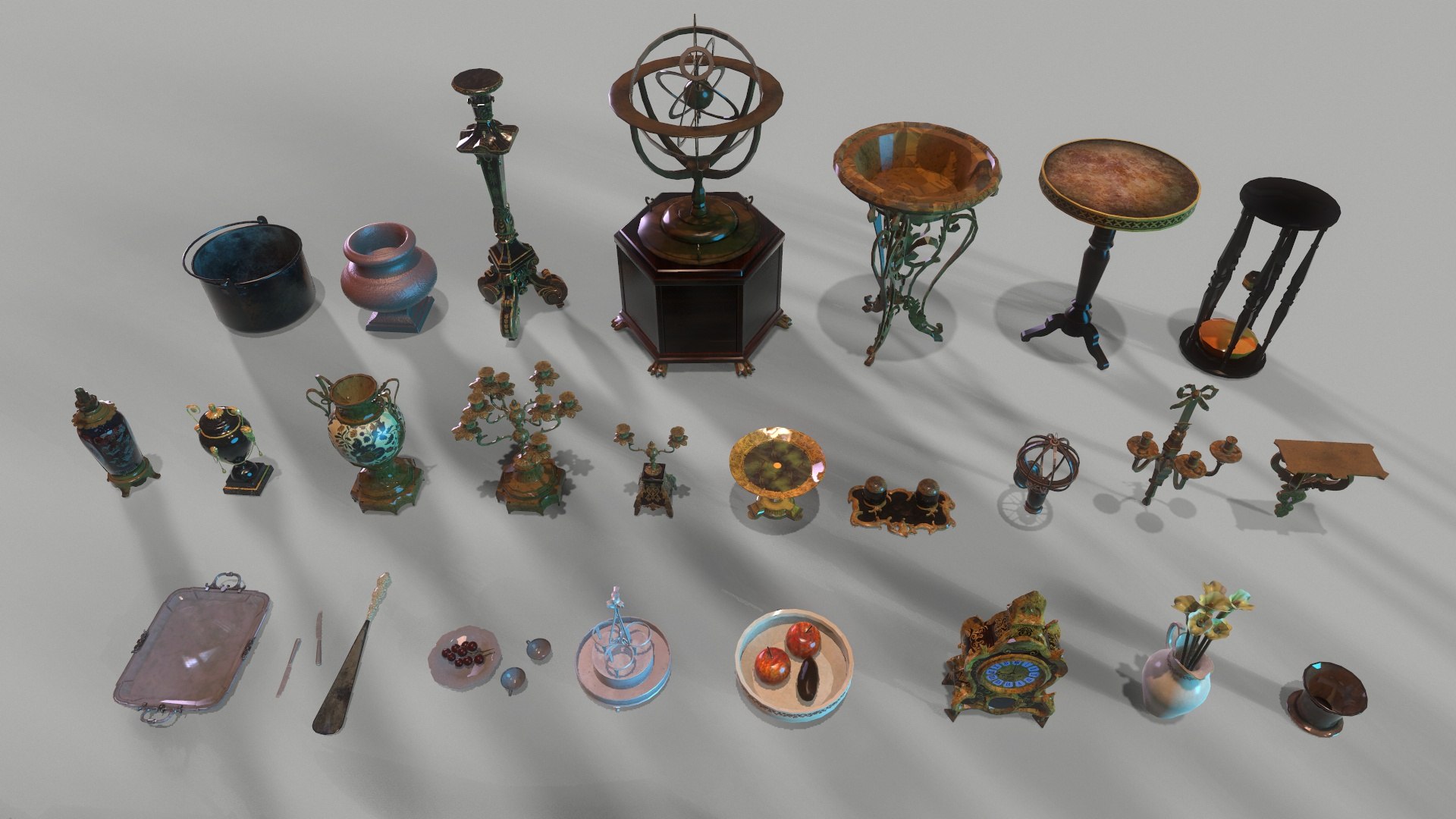 3D 64 Vintage Props For Home - TurboSquid 1967537