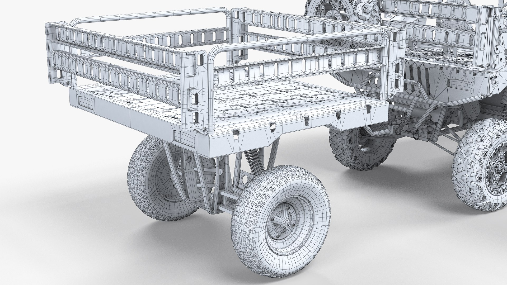 Polaris MRZR 2 Tactical Trailer Model - TurboSquid 1723982