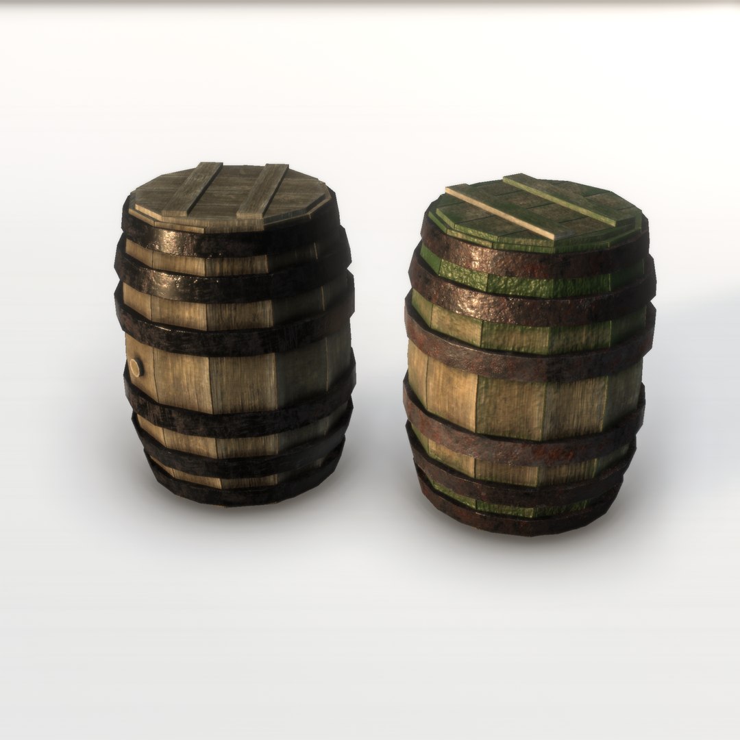 barrels pack pbr 3D model https://p.turbosquid.com/ts-thumb/LQ/IJiVMJ/5UIzY87b/woodenbarrel_closed_v11/png/1543844367/1920x1080/fit_q87/db34356d029c4c00245d097deb5f3f1f6d89c23c/woodenbarrel_closed_v11.jpg