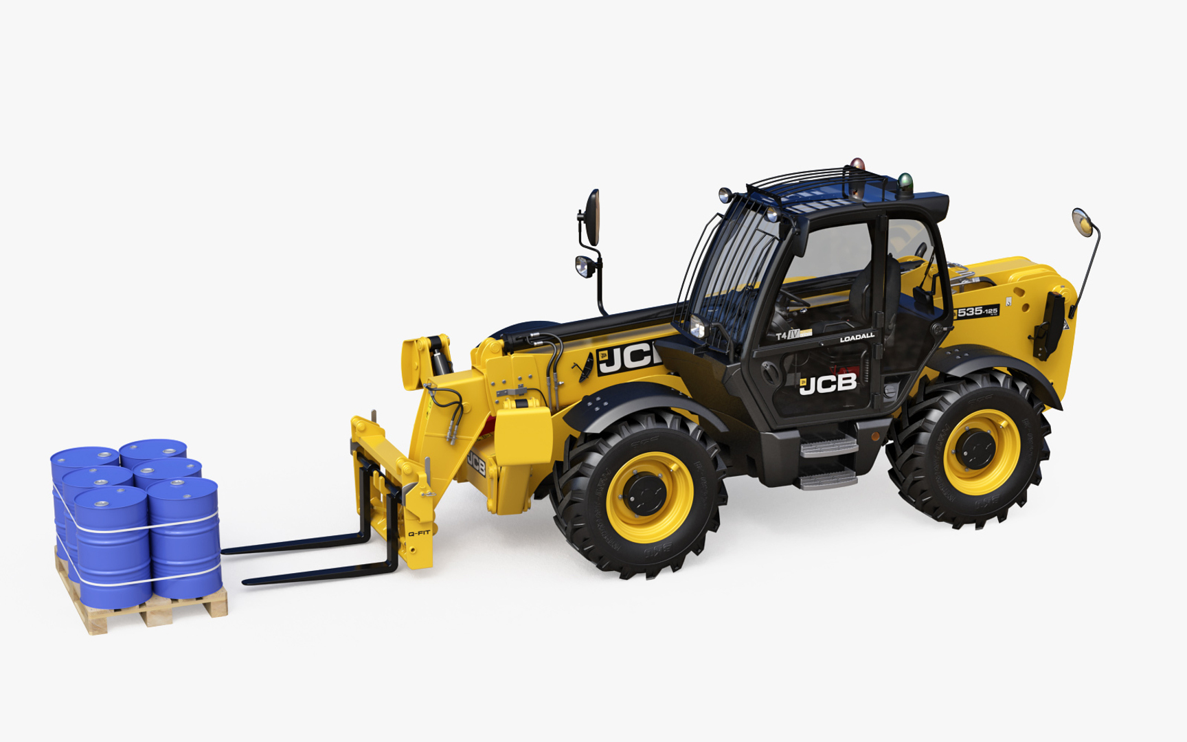 3D Telehandler JCB 535 Forklift Rigged Model - TurboSquid 2441142