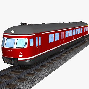 eta 176 class 517 battery driven passenger railcar 3D model