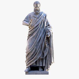 3D saint peter basilica statue model