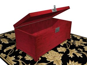 3d model trunk chest carpet
