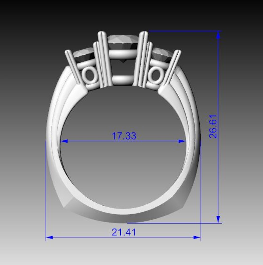 Designer Ring 3d Dxf