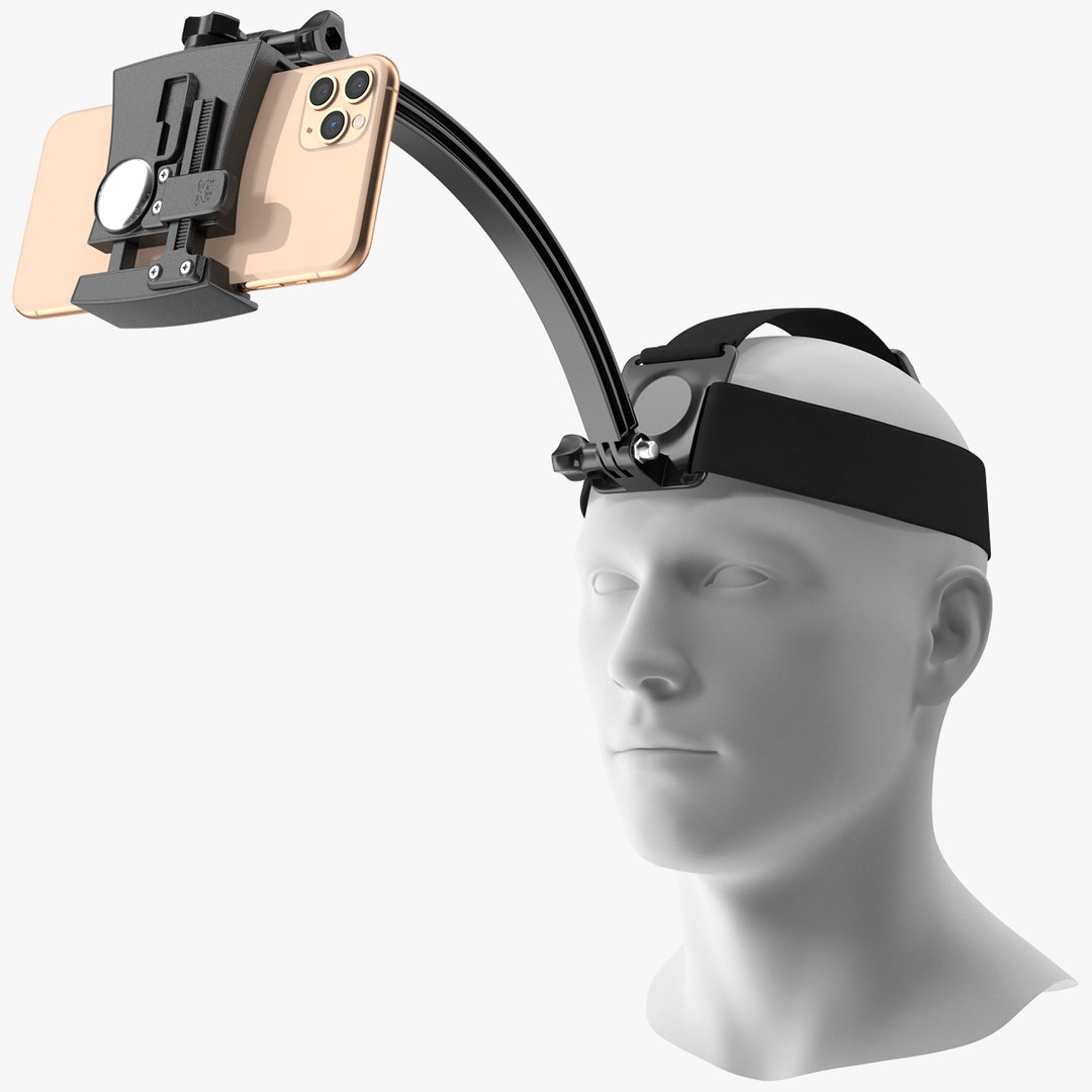 Mannequin Head with Smartphone Holder 3D model preview