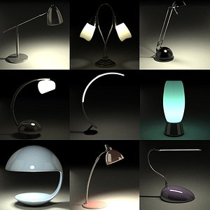 table lamps 3d dxf