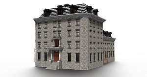 old asylum building exterior 3D model