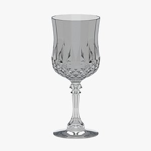 3D Bar Craft Acrylic Ornate Elegance Wine Glass