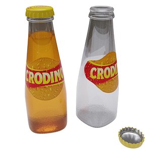 3D cocktail beverage crodino