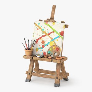 Painting Easel low-poly