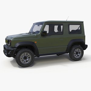Modern Three Door SUV Green