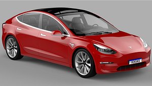 3D Tesla Model 3 2020