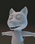 Cartoon Wolf Rigged Base Mesh 3D Model