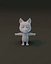Cartoon Wolf Rigged Base Mesh 3D Model