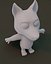 Cartoon Wolf Rigged Base Mesh 3D Model