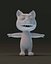 Cartoon Wolf Rigged Base Mesh 3D Model