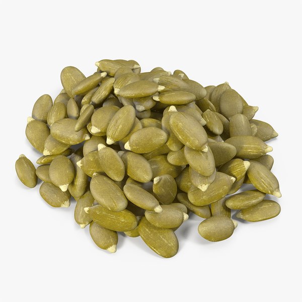 3D peeled pumpkin seeds