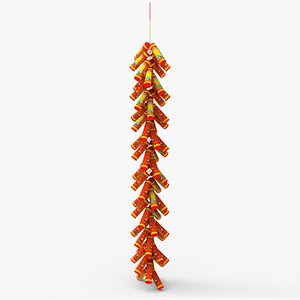 New Year Firecracker 3d Lowpoly