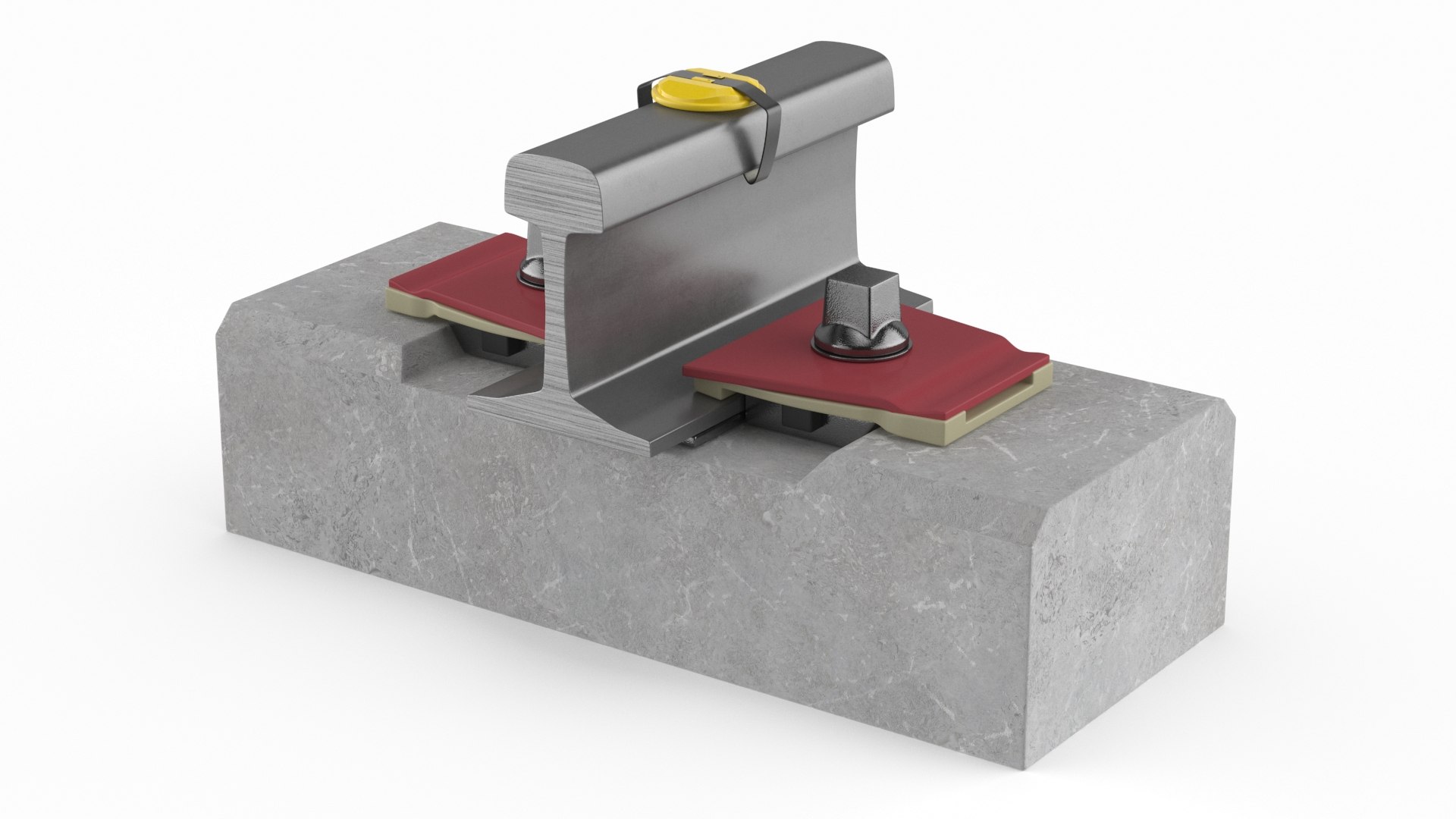 Rail Signal Firecracker Installed in Track 3D model preview
