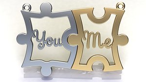 valentine puzzle pieces 3D model