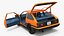 3D model Orange Toyota AE86 Trueno Simplified