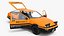3D model Orange Toyota AE86 Trueno Simplified