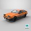 3D model Orange Toyota AE86 Trueno Simplified