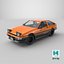 3D model Orange Toyota AE86 Trueno Simplified