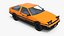 3D model Orange Toyota AE86 Trueno Simplified