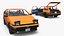 3D model Orange Toyota AE86 Trueno Simplified