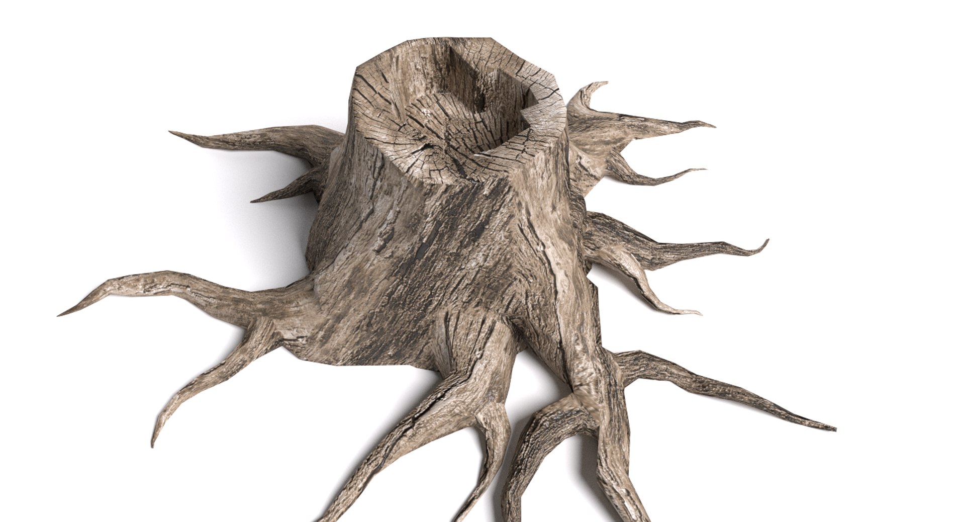 3d model dead tree stump
