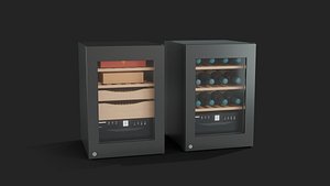 3D Two cellar machine Low Poly
