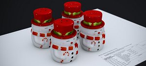 3D model SNOW MAN SALT AND PEPPER SHAKER 2024