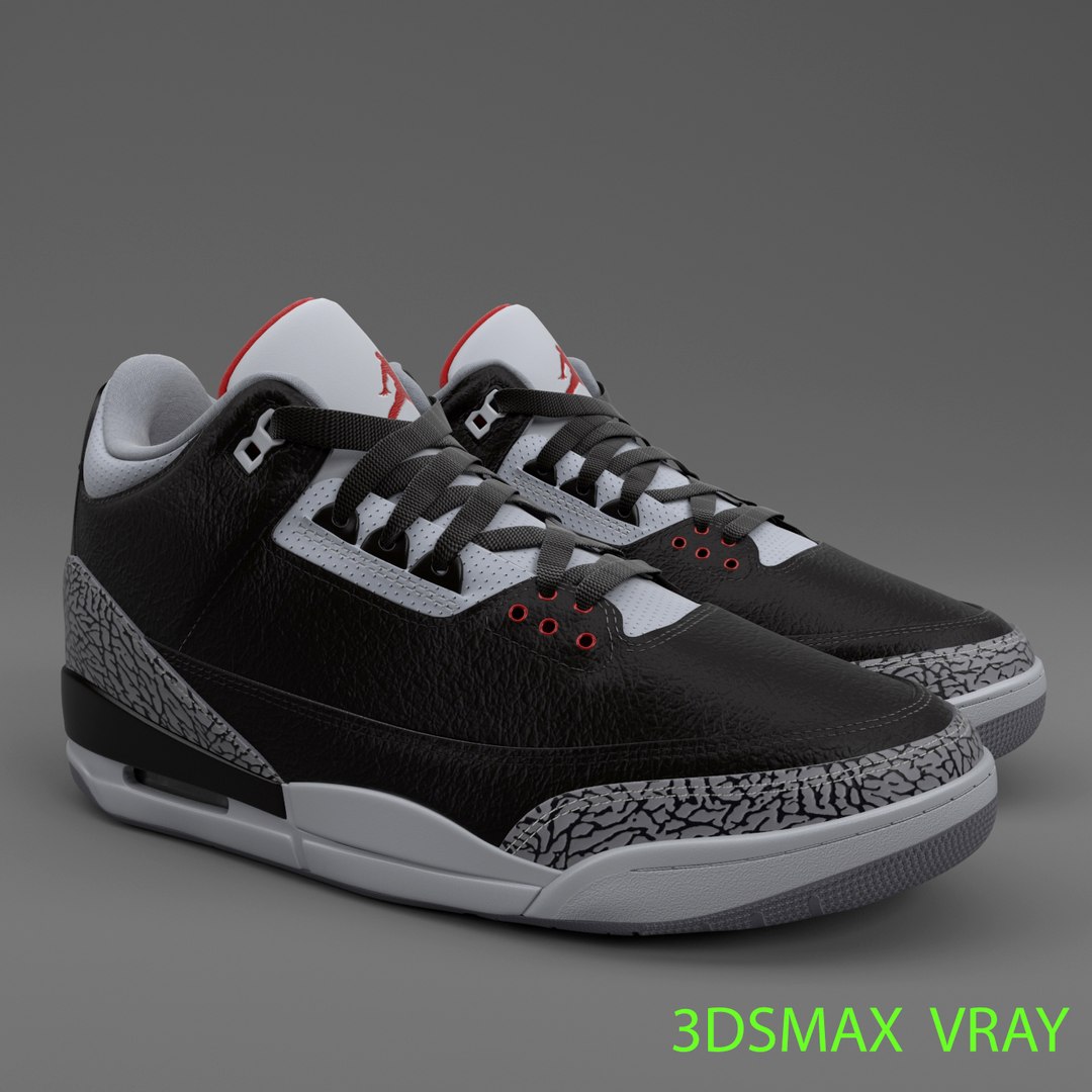 Air Jordan 3 Retro Model TurboSquid 1322814