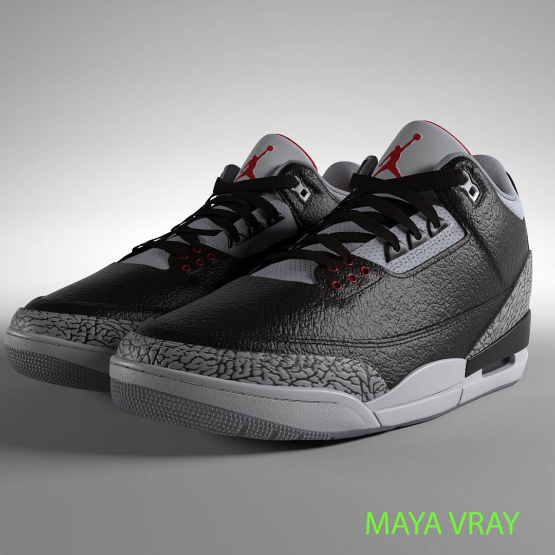 Air Jordan 3 Retro Model - TurboSquid 1322814