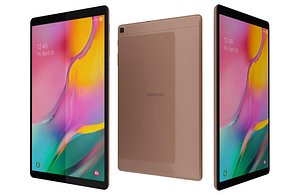 3D model Samsung Galaxy Tab A 10 1 2019 Gold Low Poly