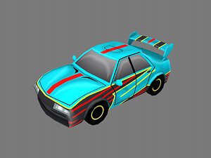 3D cartoon car model