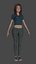Cartoon Woman Ayse Low-poly Modelo 3D listo para el juego
