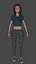 Cartoon Woman Ayse Low-poly Modelo 3D listo para el juego